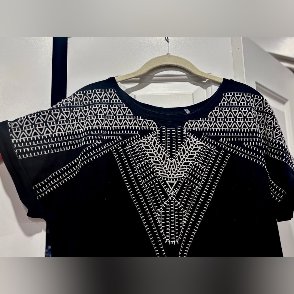 Nic & Zoe Havana Nights Embroidered Tunic dress Womens size PL - Picture 10 of 14